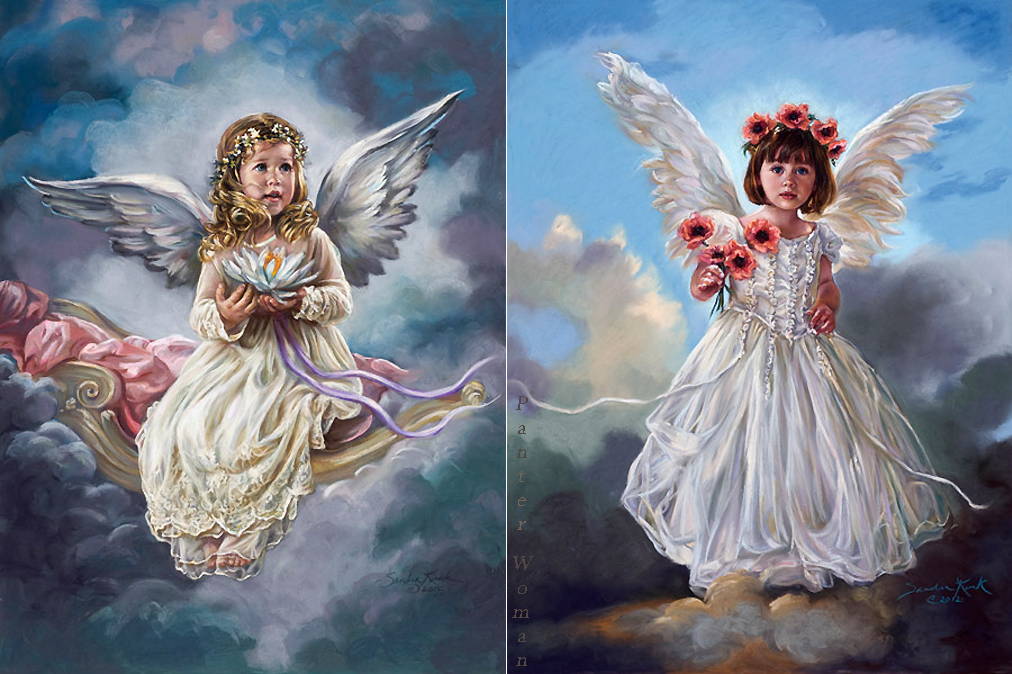Песни там ангелов. Картины ангелов Сандры Кук. Американская художница Sandra Kuck.